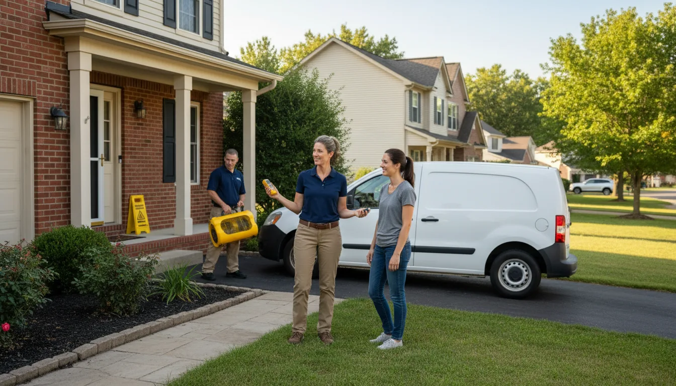 Residential water damage restoration in Leonore, IL